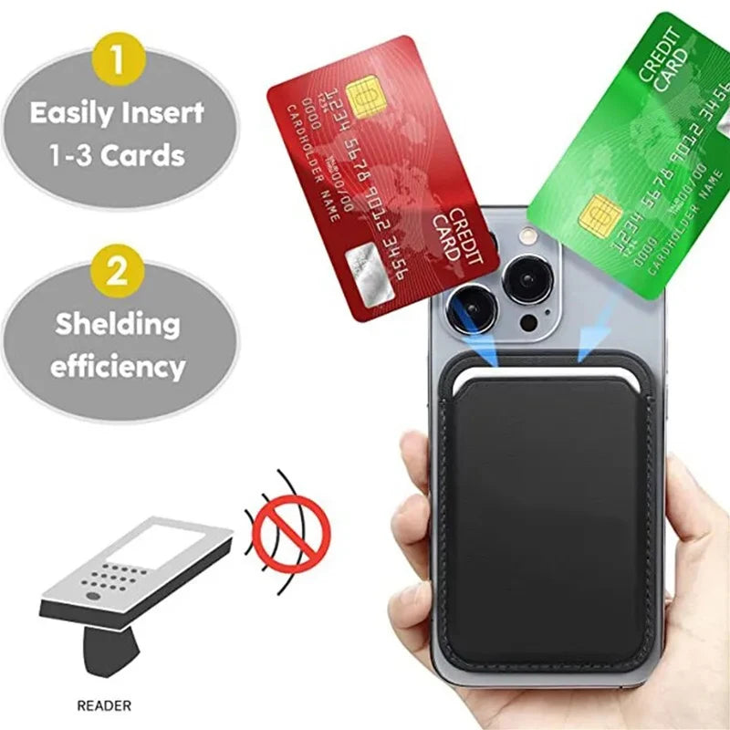 Mobile Phone Leather Wallet Case for Iphone 14 13 12 Card Holder with 15 Pro Max Magsafe Magnet Wallet Leather Compatible
